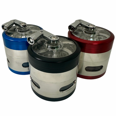 4 Piece Grinders with Turn Handle and Window
